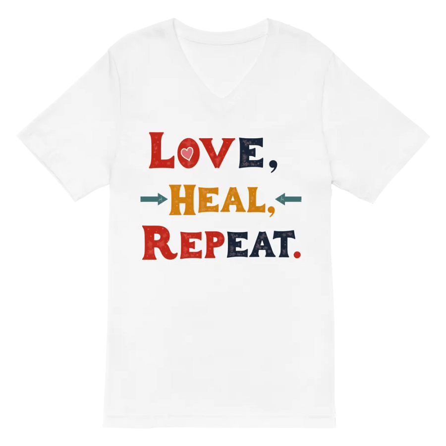 Rustic Love Heal Repeat V-Neck Tee product image (2)
