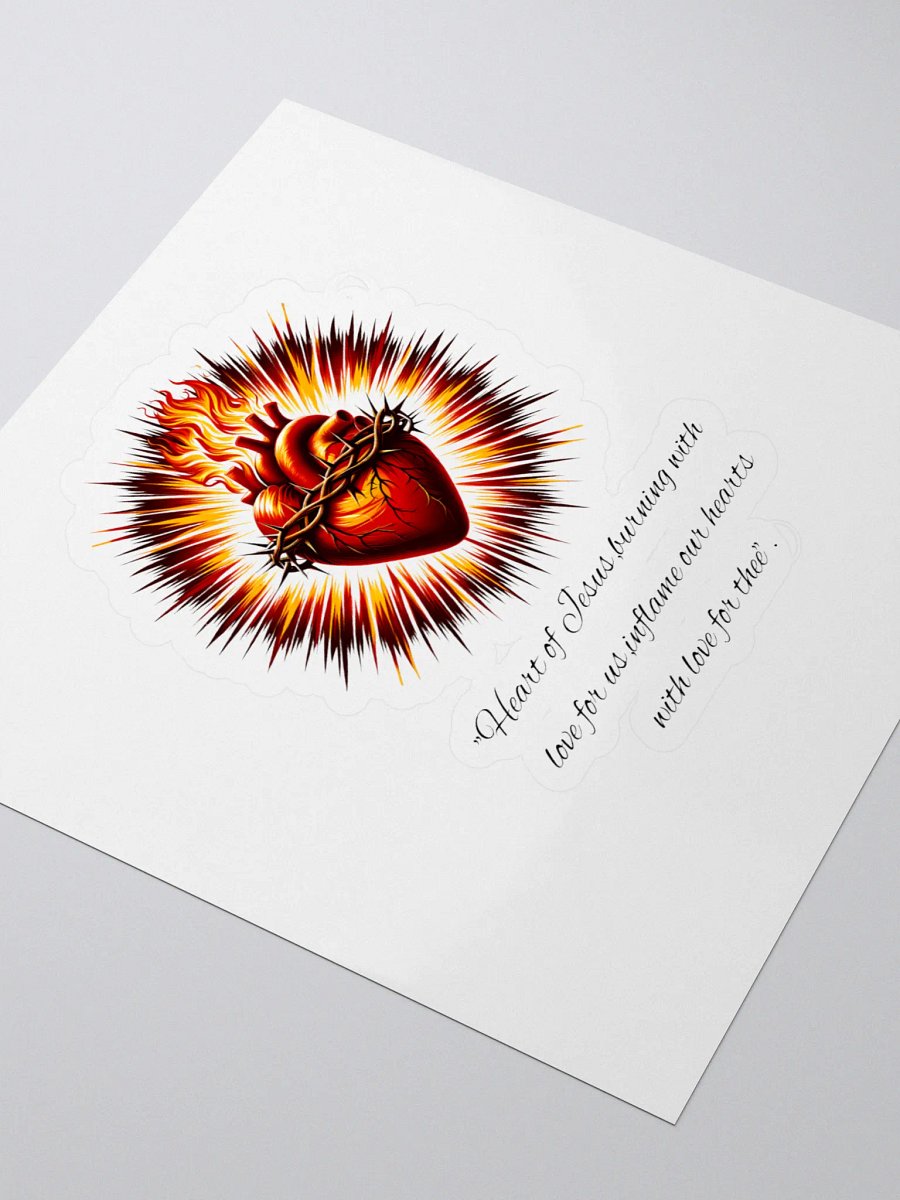 Sacred Heart Flame Kiss Cut Stickers product image (3)