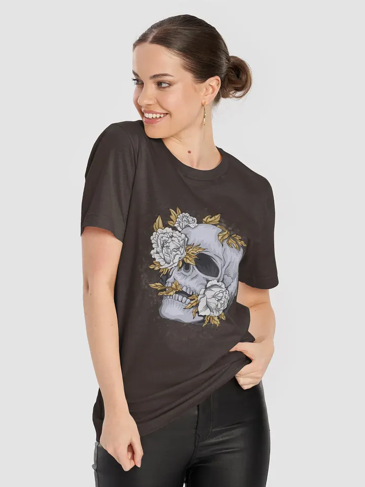 Floral Skull Contrast T-Shirt product image (1)