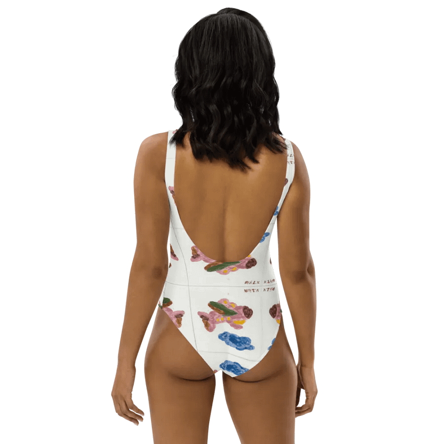 Kid Airplane (All-Over Print One-Piece Swimsuit) product image (6)