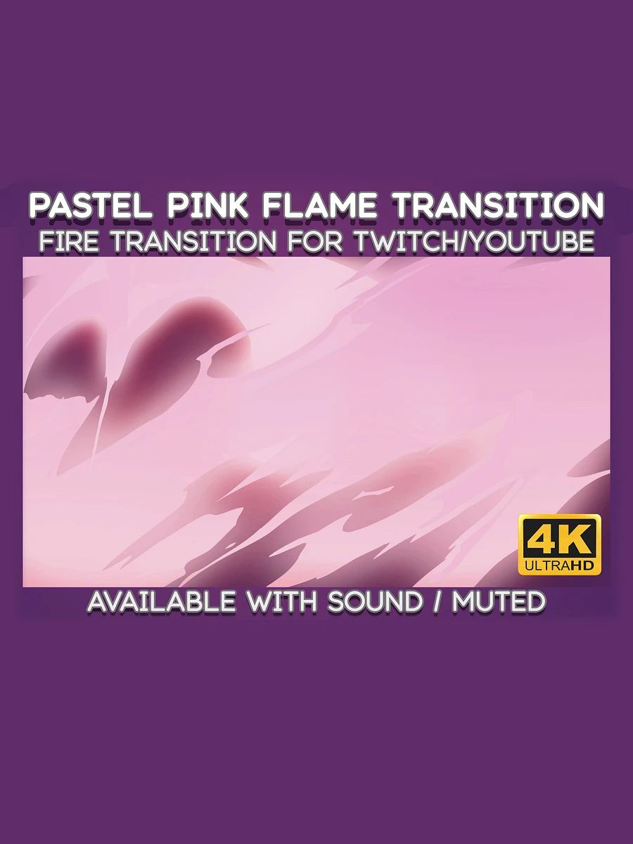Pastel Pink Fire Video Transition - Cartoon Fire Transition for Twitch Stream and YouTube Video product image (2)