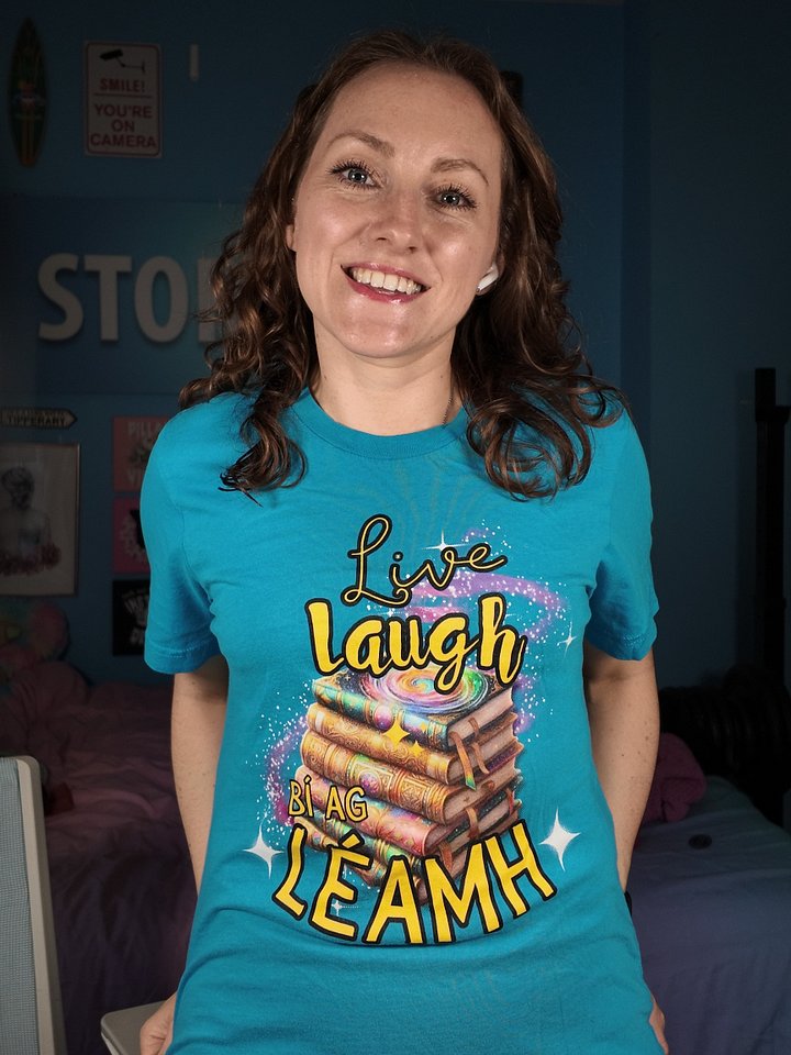 Live, Laugh, Bí ag léamh - Supersoft T-shirt in Irish / Gaeilge product image (1)
