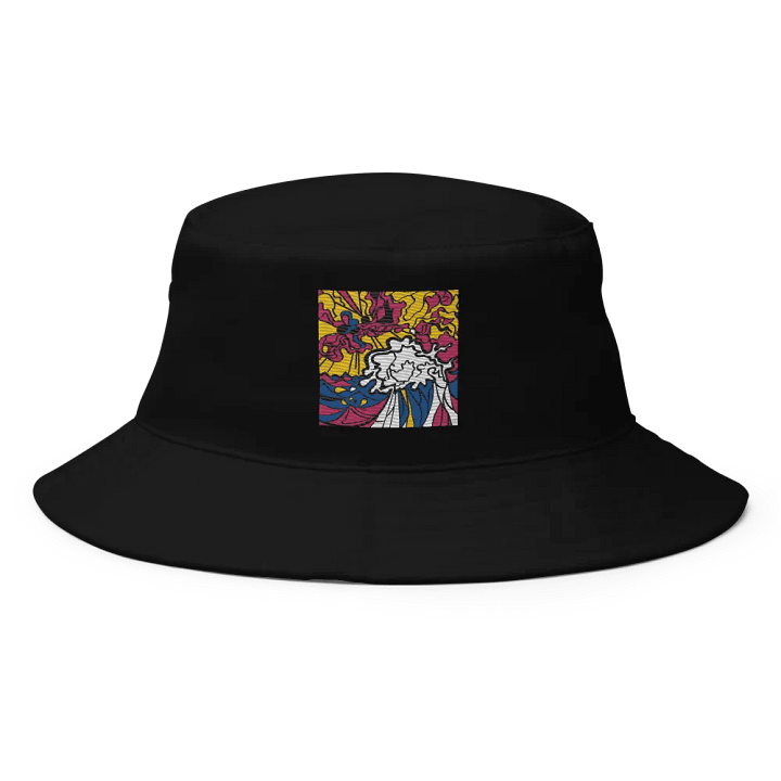 Vibrant Swirls Cotton Bucket Hat - Wave at Sunset product image (1)