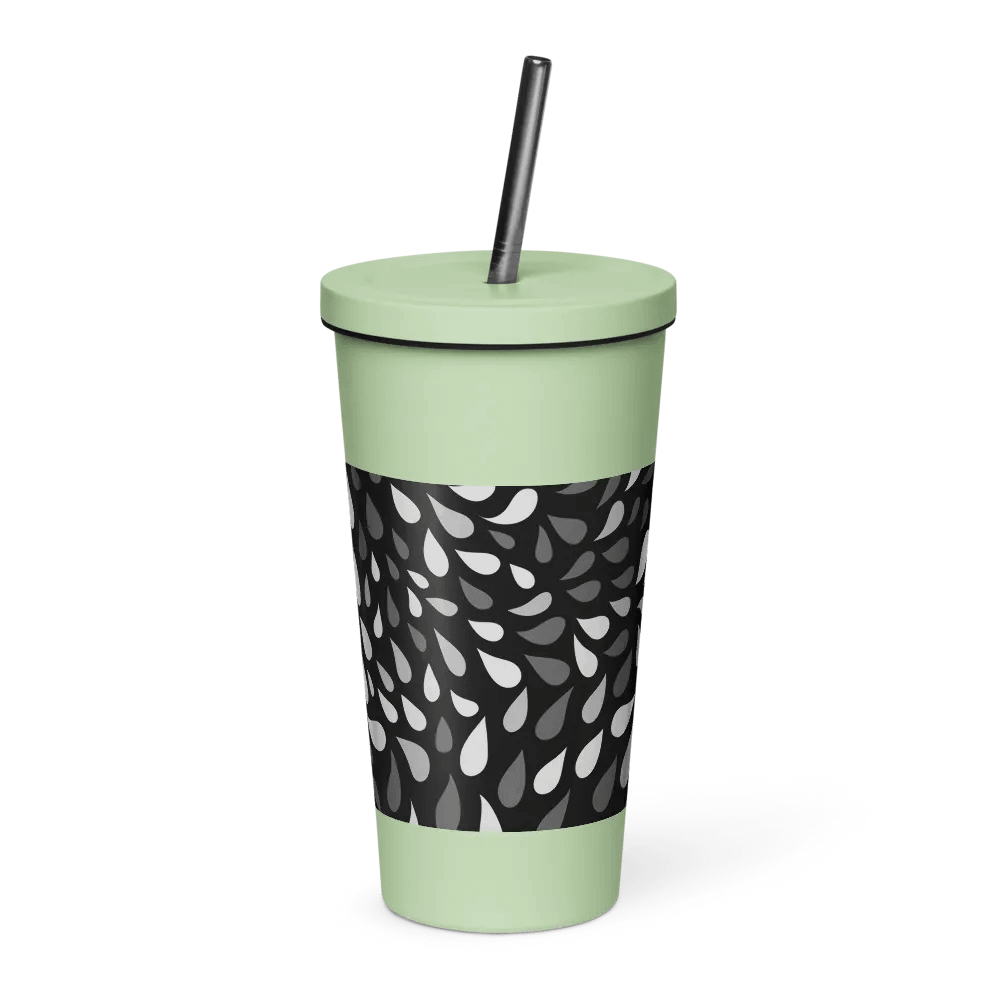 Swirling Monochrome Teardrop Insulated Tumbler product image (1)