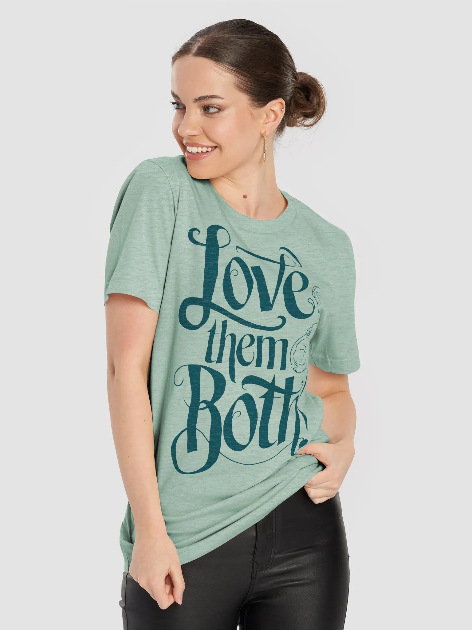 Love Them Both! Pro-Life Bella Canvas T-Shirt product image (7)