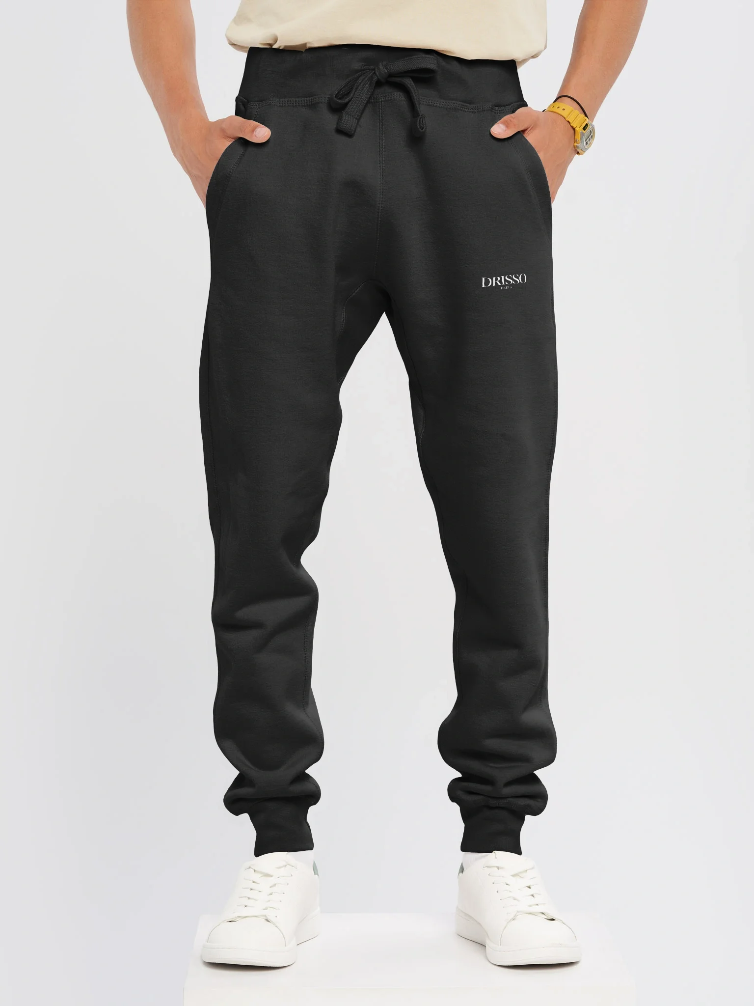 Drisso Paris™ Black Lane Seven Fleece Joggers product image (3)