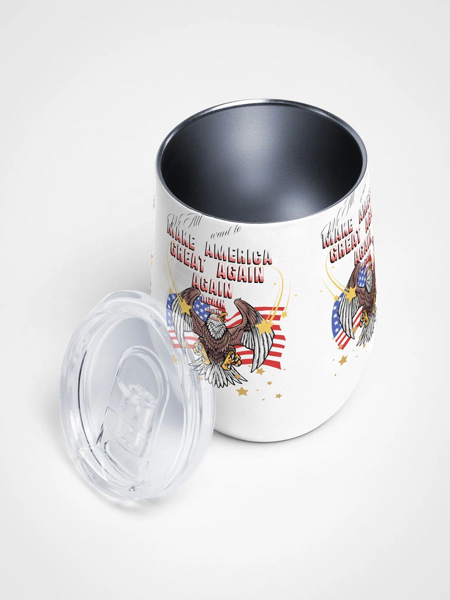 Patriotic Double-Wall Wine Tumbler eagle design dads moms product image (3)