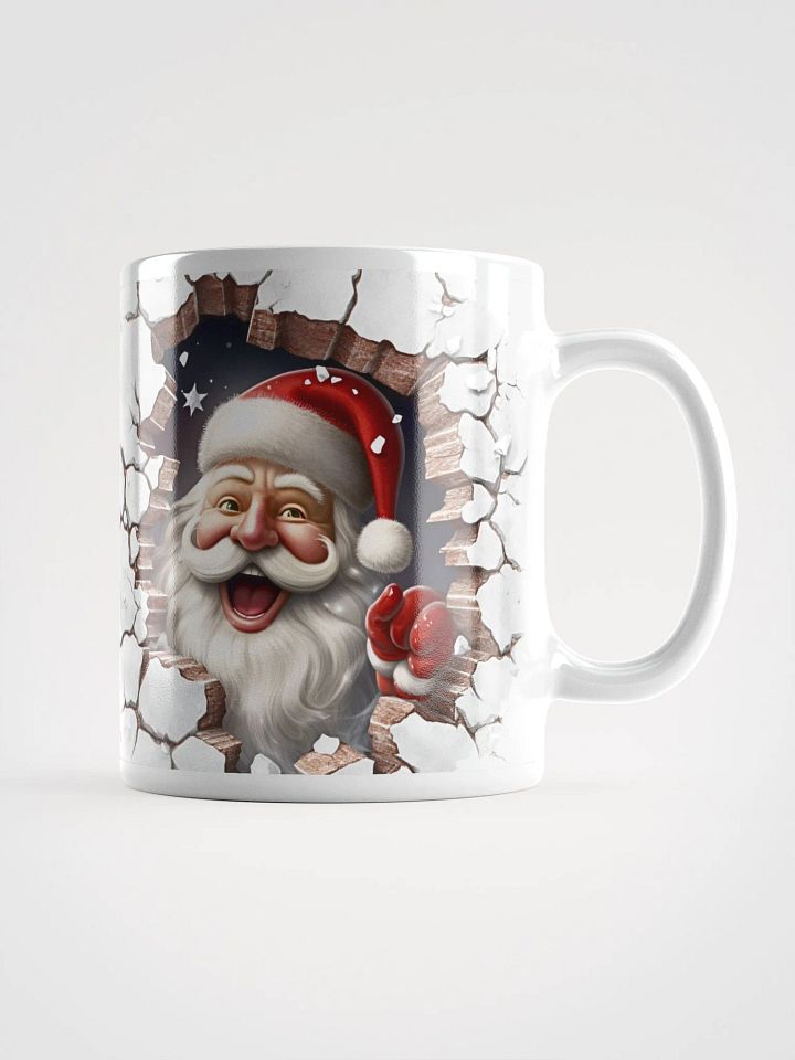Santa's Peek-a-Boo 3D Christmas Mug - Double the Joy! product image (1)