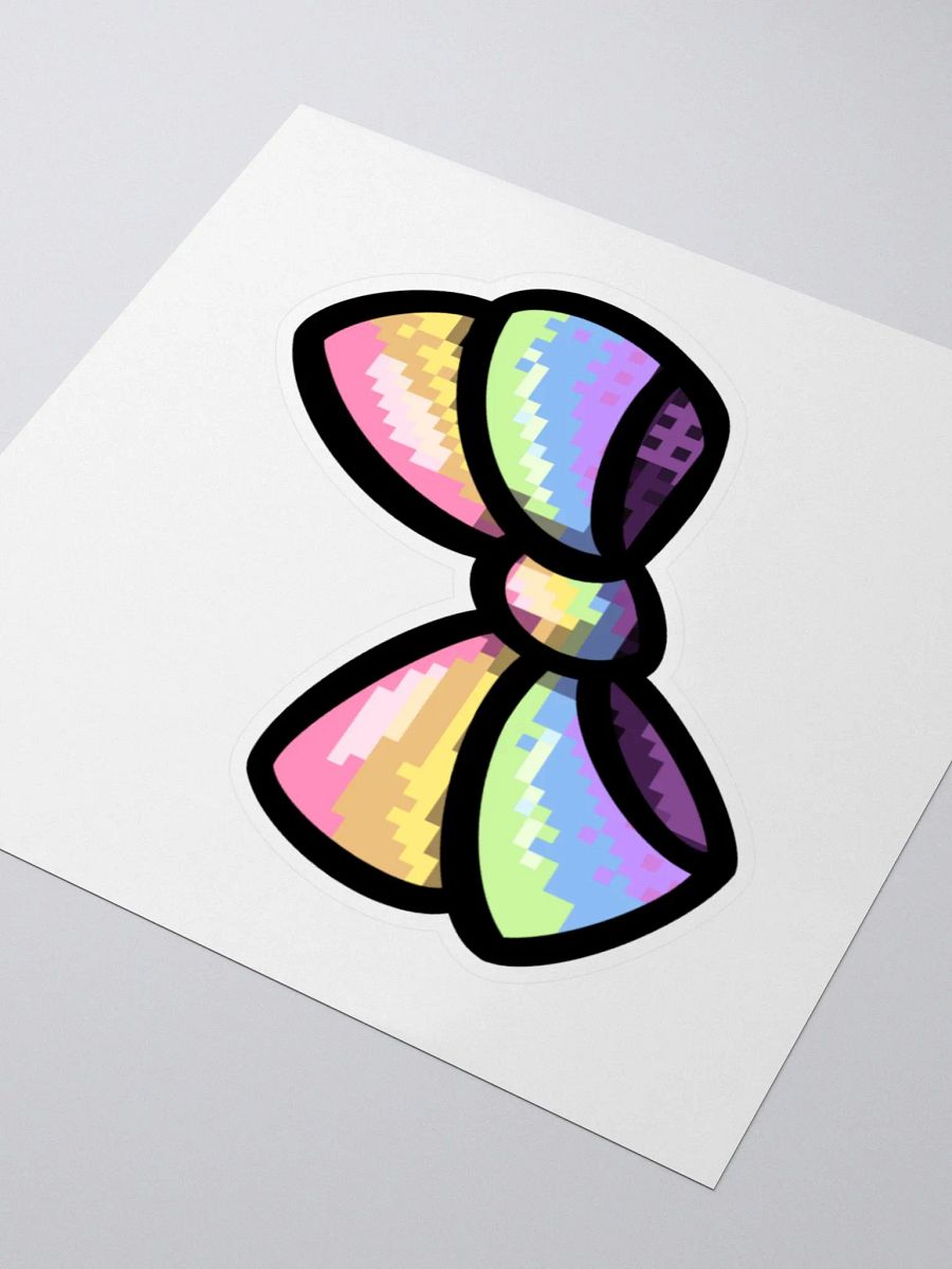 Pastel Pixel Pride Bow Sticker product image (9)