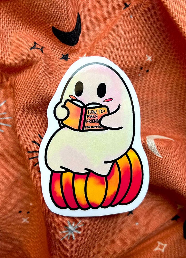 Friendly Ghost | Vinyl Glossy Sticker product image (1)