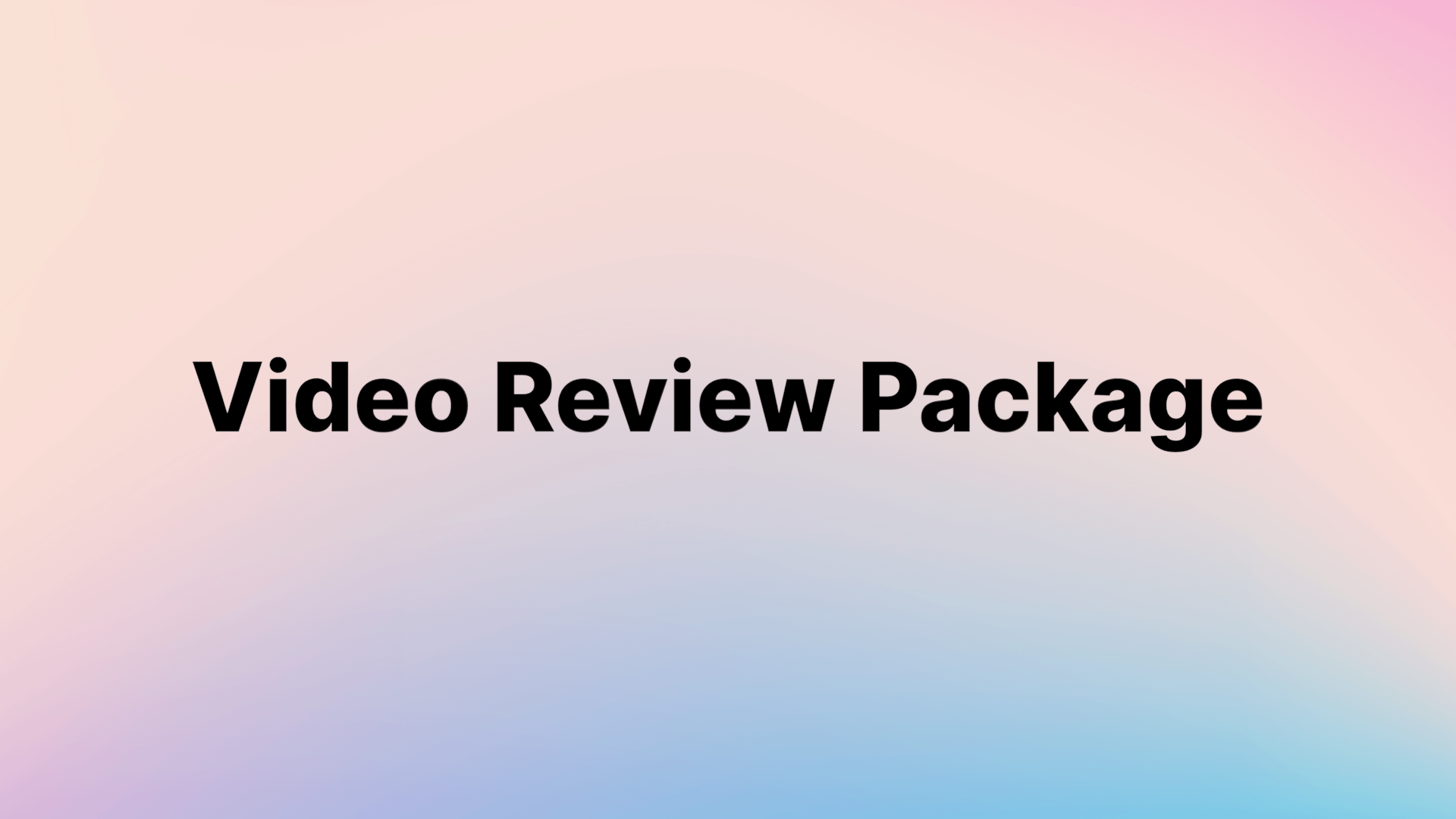 Video Review Package product image (1)