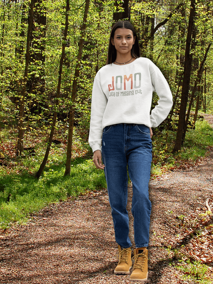 JOMO: Joy of Missing Out White Sweatshirt product image (1)