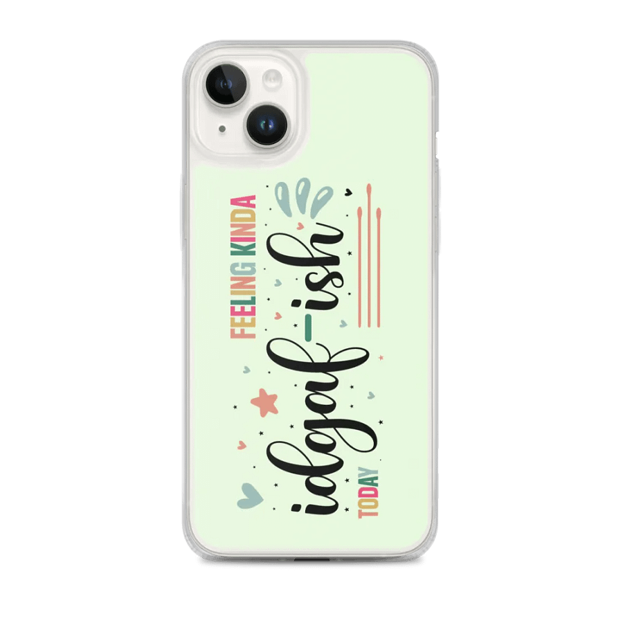 Whimsical 'idgaf-ish' iPhone® MagSafe® Clear Case product image (1)
