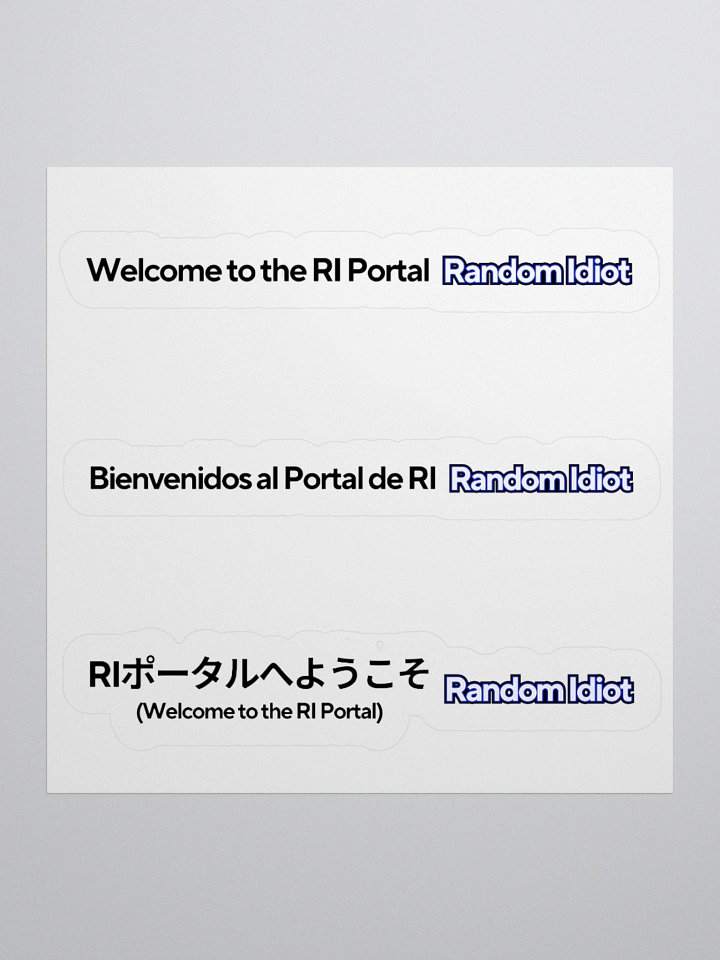 Random Idiot Tagline Cut Stickers (Multiple) product image (2)