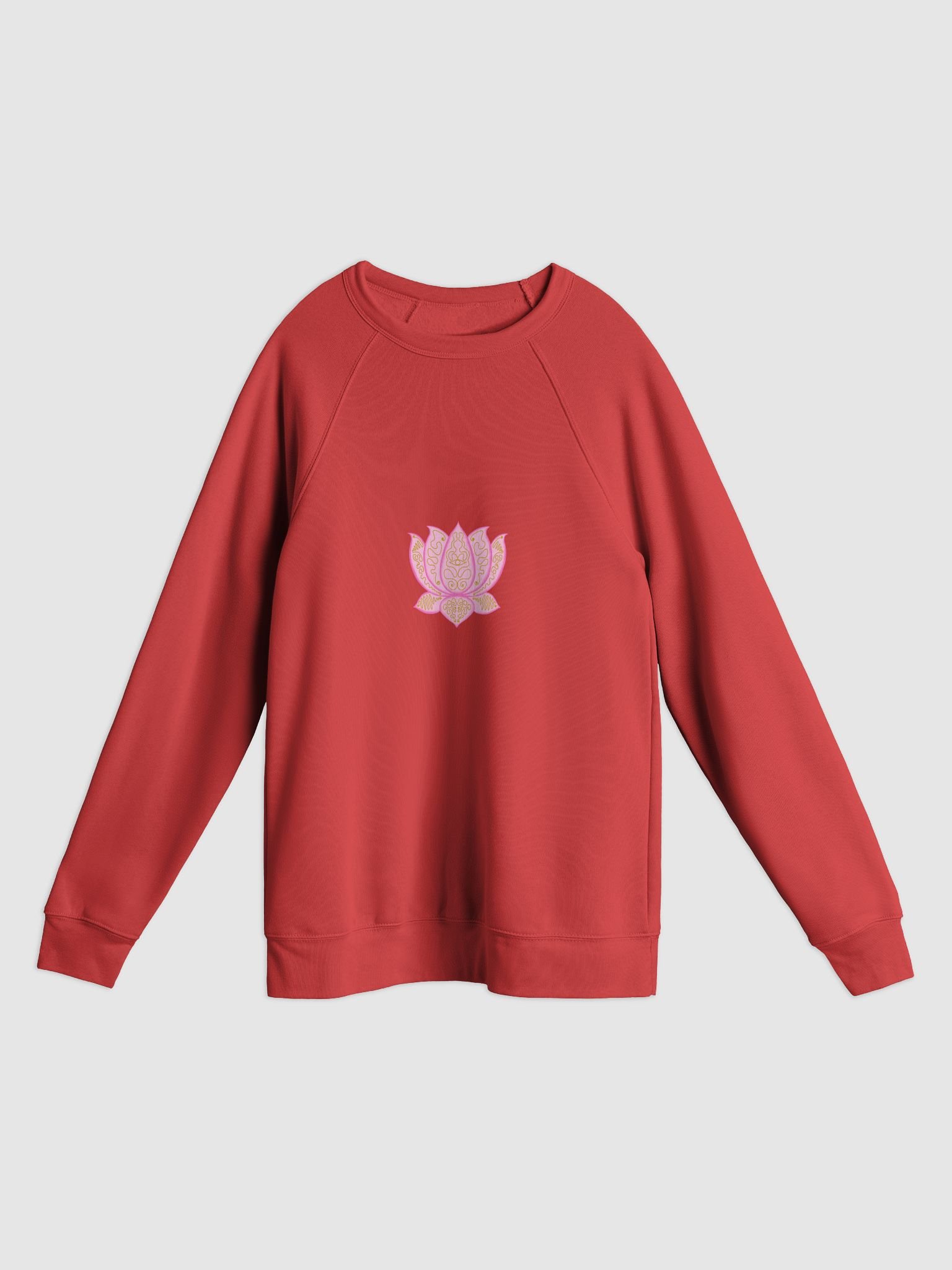 Golden Lotus Unisex Raglan Sweatshirt product image (1)