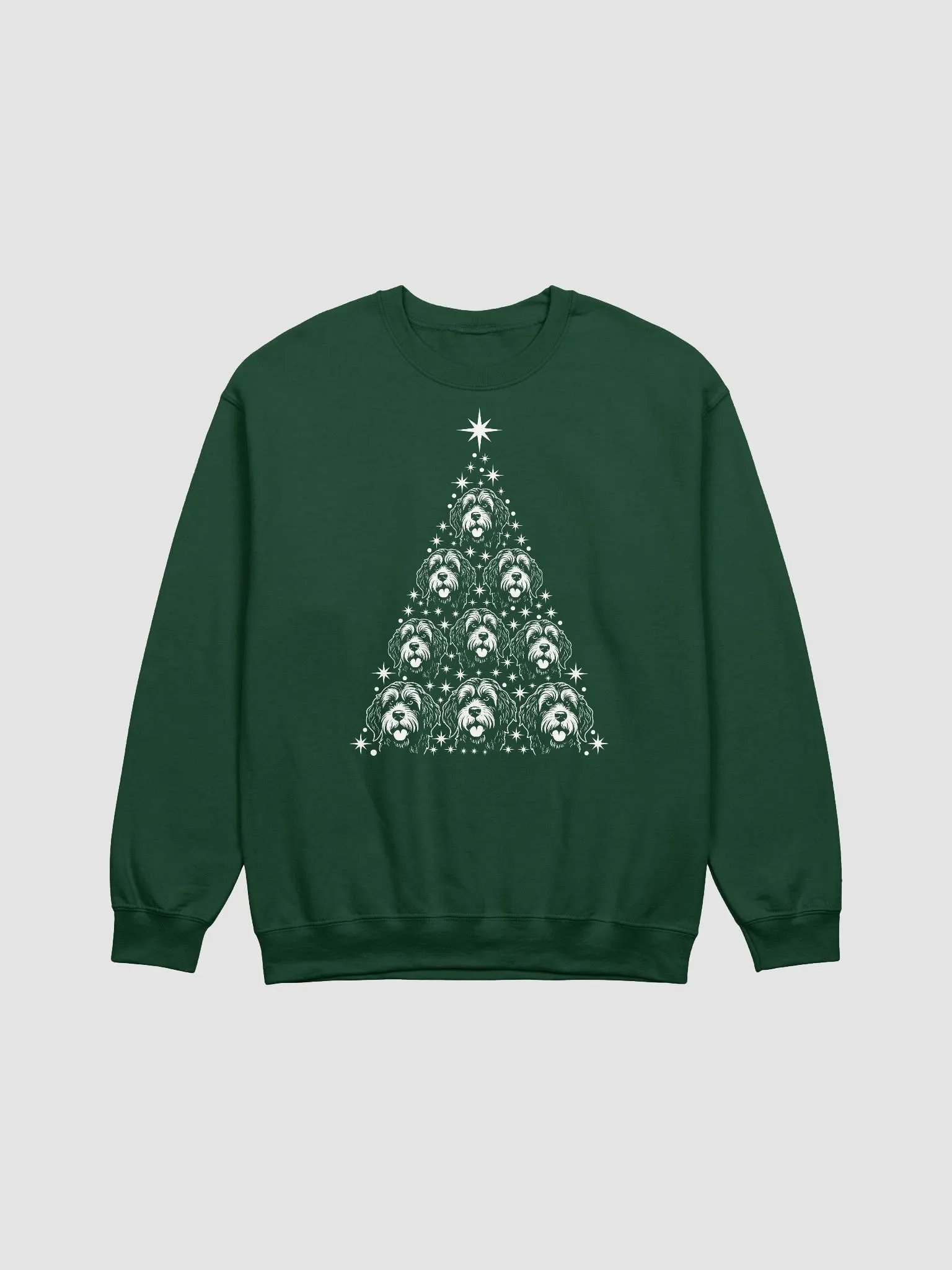 Portuguese Water Dog Christmas Tree Sweatshirt Design for Portuguese Water Dog Paw-rents product image (13)