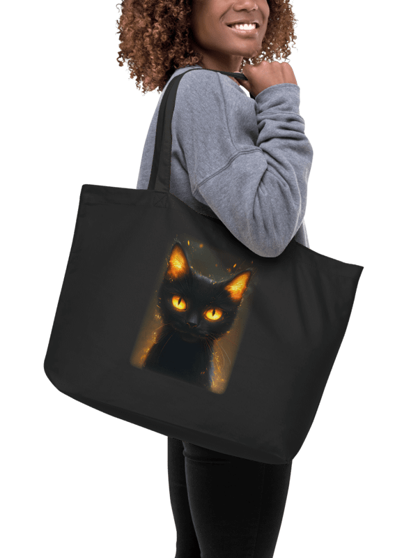 Shoulder bag with fire eyed cat product image (3)