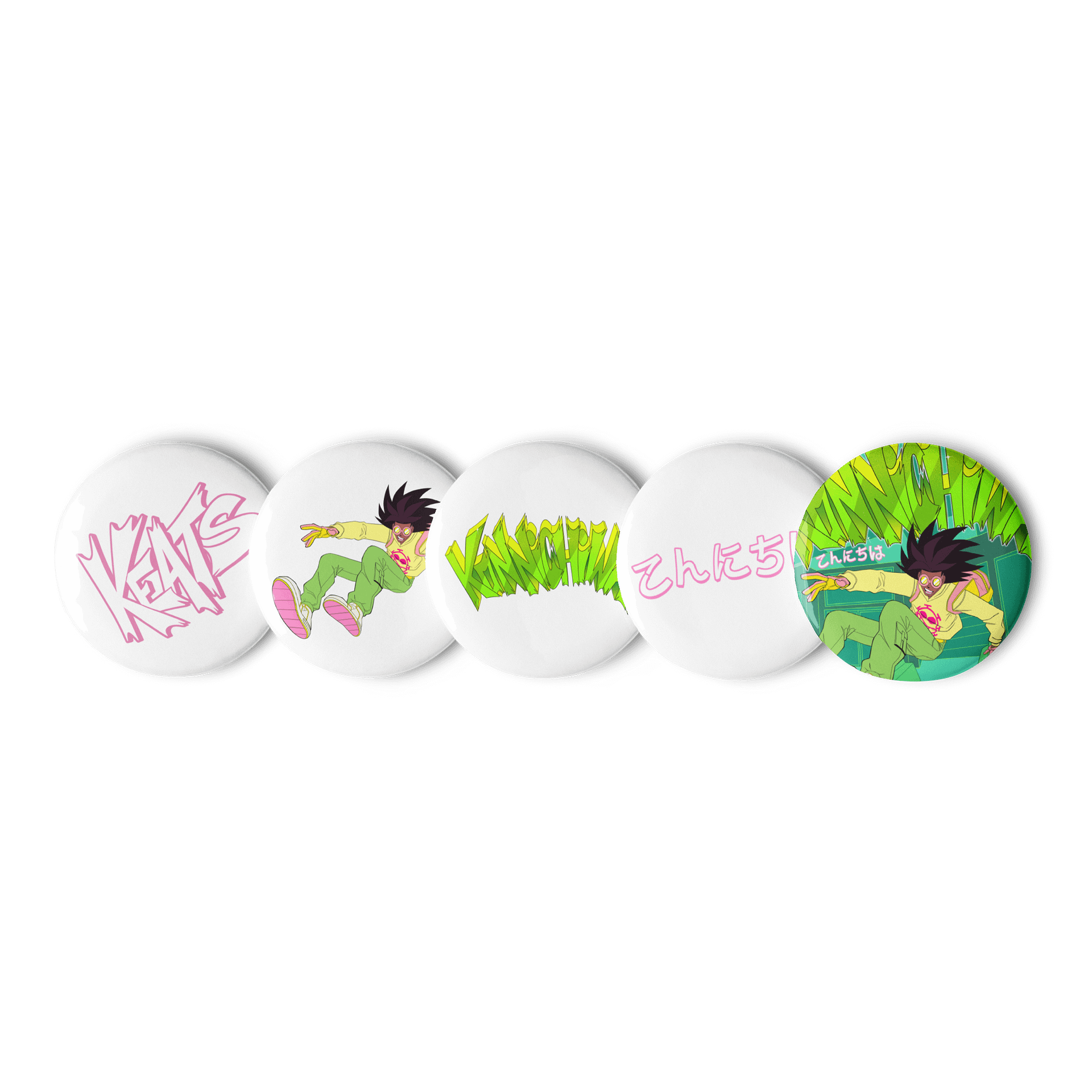KONNICHIWA Assorted Pin Buttons product image (1)