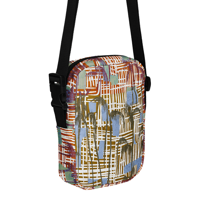 Tropical Palm Grid Crossbody Bag product image (1)