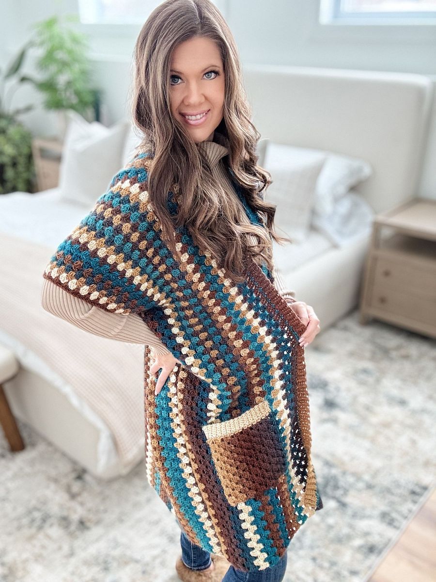 Granny Pop Ruana Crochet Pattern product image (5)