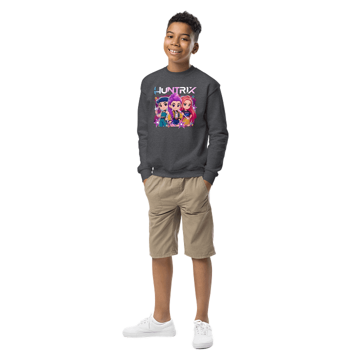 Youth Crew Neck Sweatshirt Boy Girl Kpop Demon Hunters Rumi Zoey Mira Graphic product image (1)
