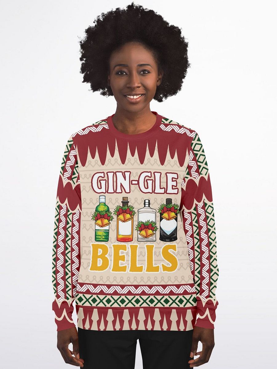 "Gin-gle Bells" Christmas Sweatshirt | Funny Gin Lover Holiday Sweater | Drinking Party Outfit product image (7)