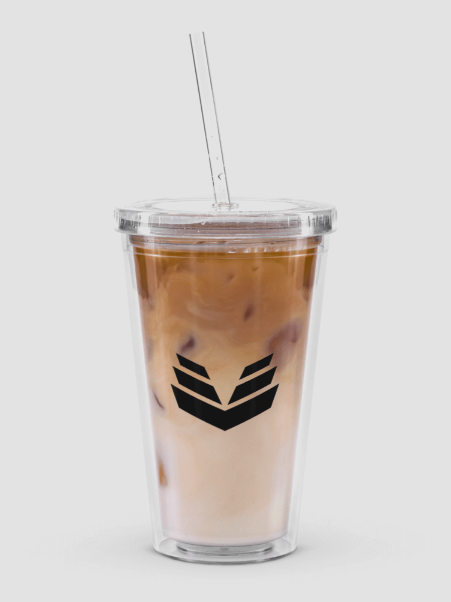 Double Wall Clear Plastic Tumbler - Black product image (2)
