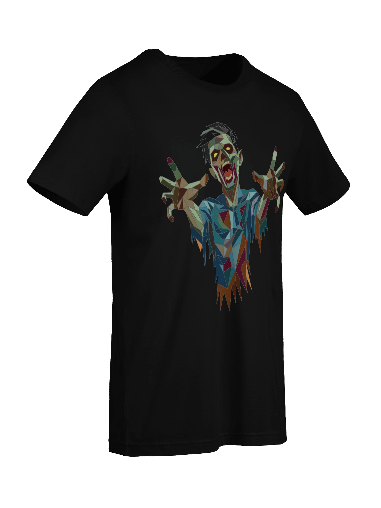 Geometric Zombie Halloween T-Shirt | Spooky Season Graphic Tee product image (18)