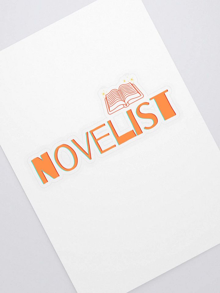 Novelist Sticker in Orange Text product image (1)