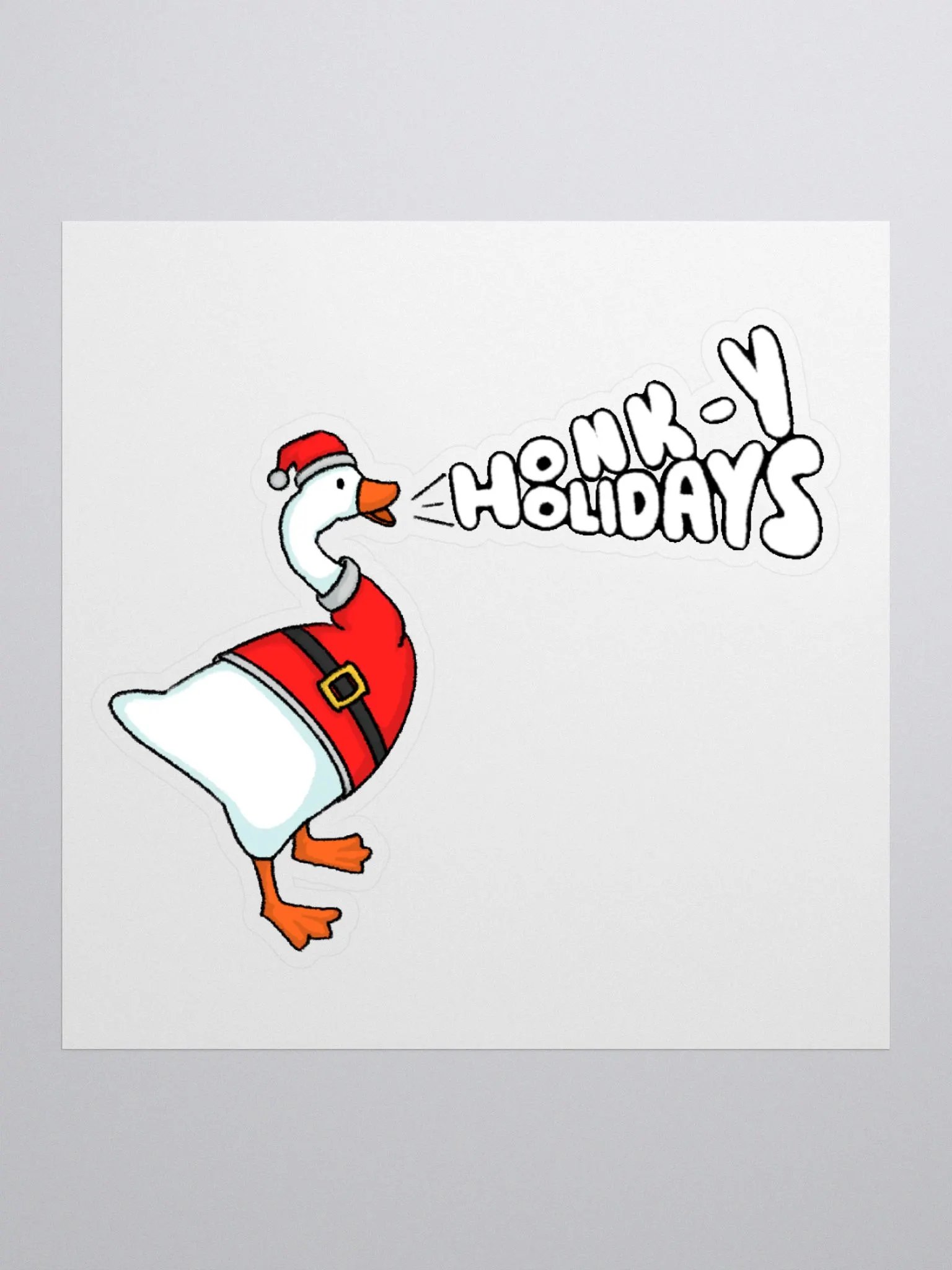 Honk-y Holidays Kiss Cut Sticker product image (1)