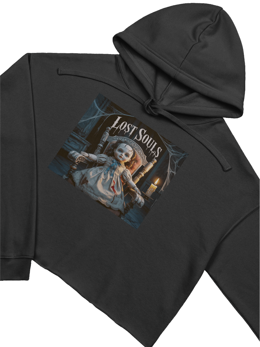 Midnight Veil Designs Women's Gothic Crop Hoodie - Lost Souls Black - Free Shipping product image (3)