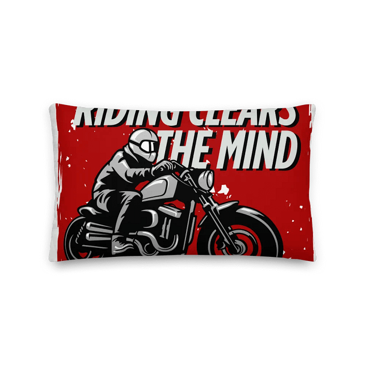 Ride into Comfort with 'MIND CLEAR' Premium Pillow| Riding clears the mind. product image (2)
