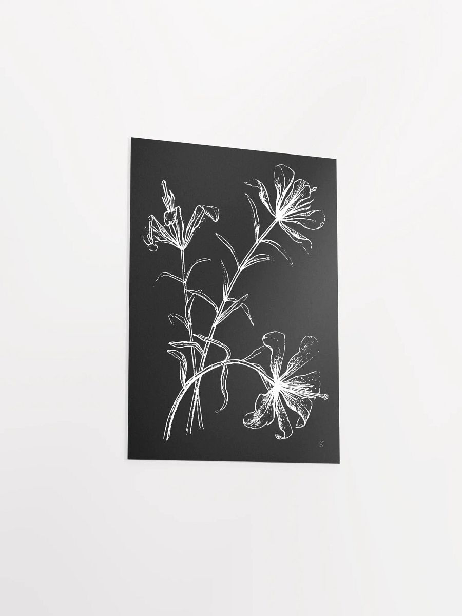 Ethereal Blooms Matte Poster - Wild Elegant Flowers Dark product image (3)