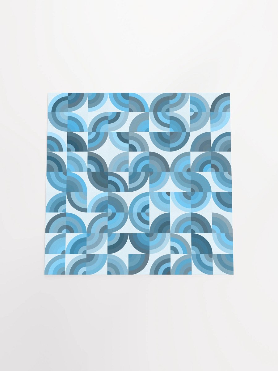 Symmetric Blue Geometric Poster product image (4)