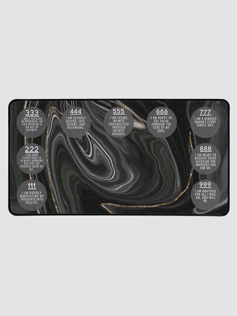 Ash Marbled Manifestation Desk Mat - Inspiring Affirmations & Angel Numbers product image (1)