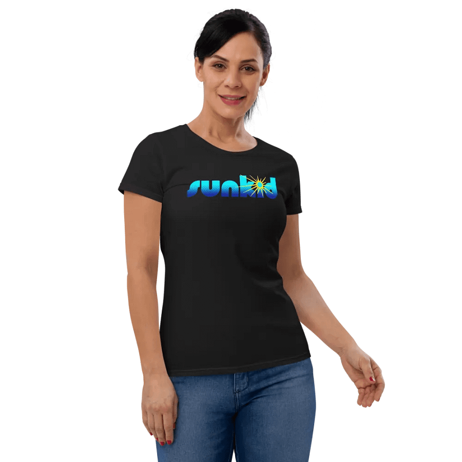 Blue sunkid logo women's T-shirt product image (1)