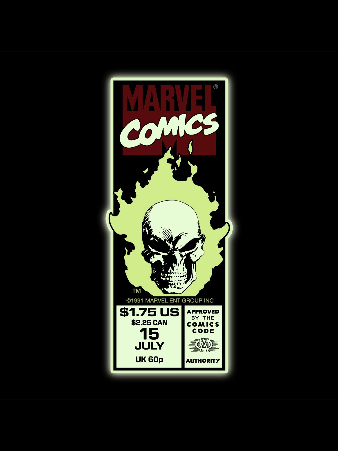 Ghost Rider #15 Corner Box Glow-in-the-Dark Sticker product image (2)