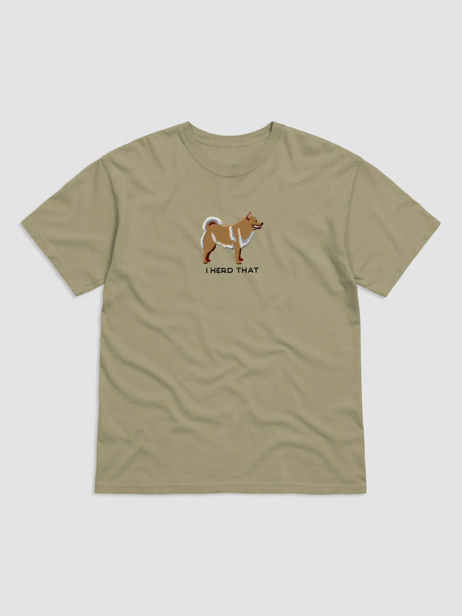 I Herd That T-Shirt(Embroidered) of a Schipperke(Tan) product image (4)