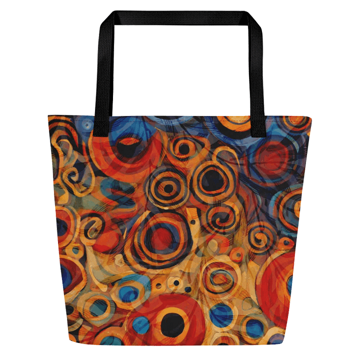 klimt inspired all over print tote for arty men and ladies product image (2)