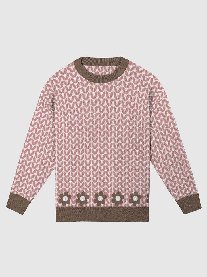 Cozy Jacquard Knit Crewneck Sweater product image (2)