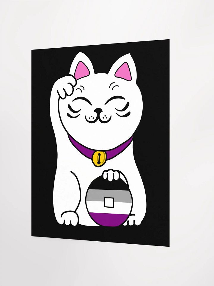 Maneki neko asexual pride poster product image (2)