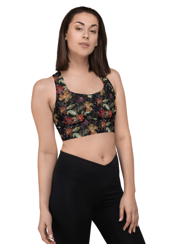 Starry Night | Recycled Longline Sports Bra product image (3)