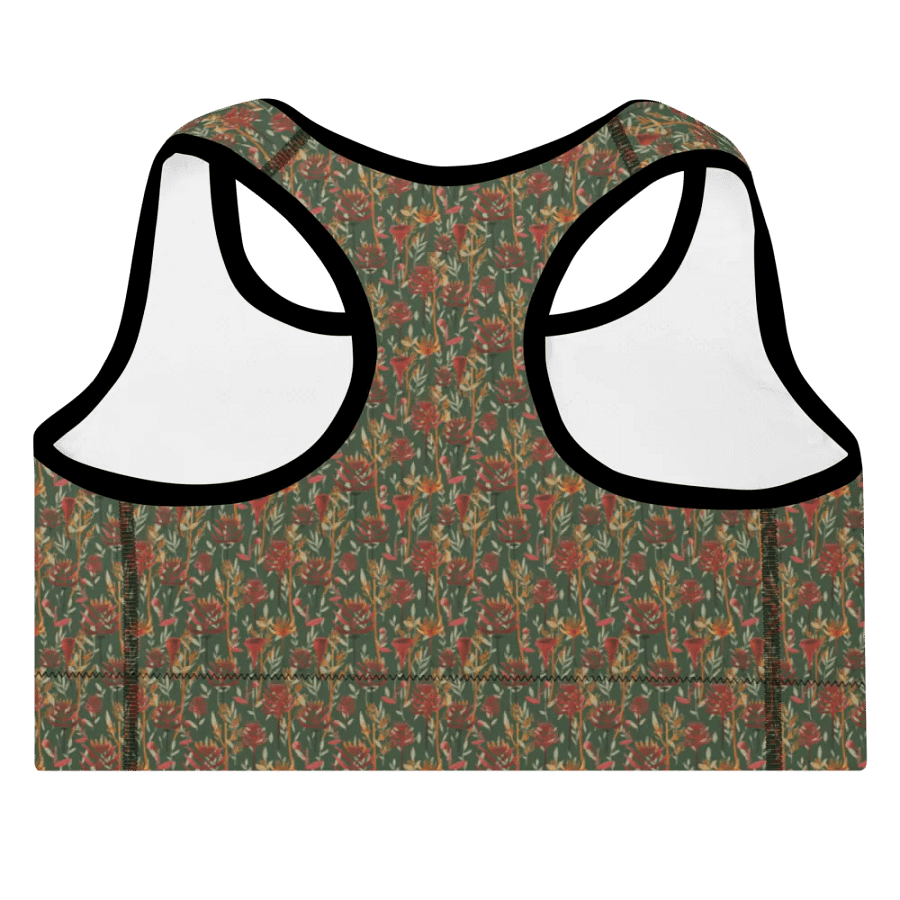 Brown All-Over Print Padded Sports Bra product image (7)