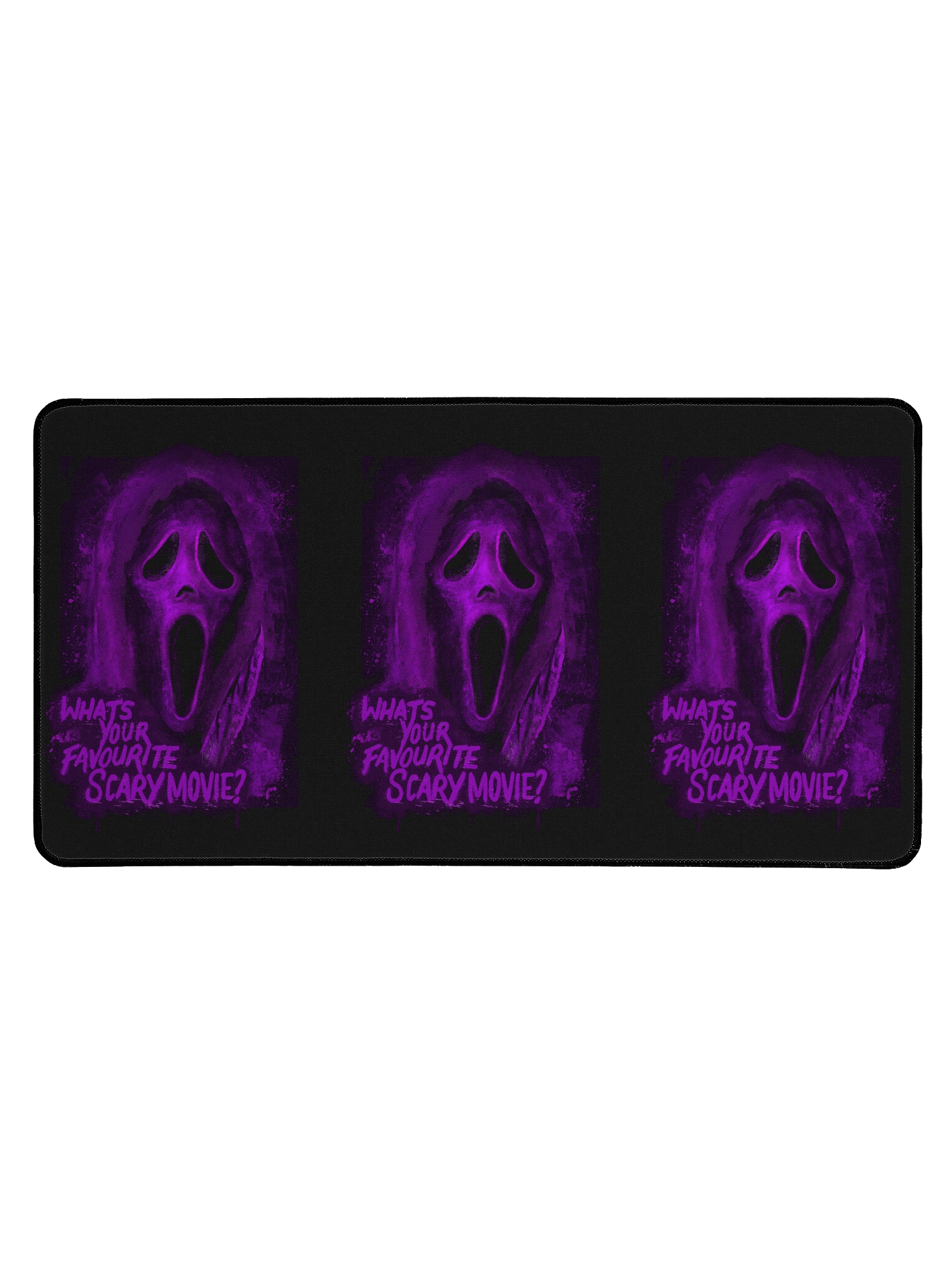 Purple Ghost Face Large Desk Mat product image (1)
