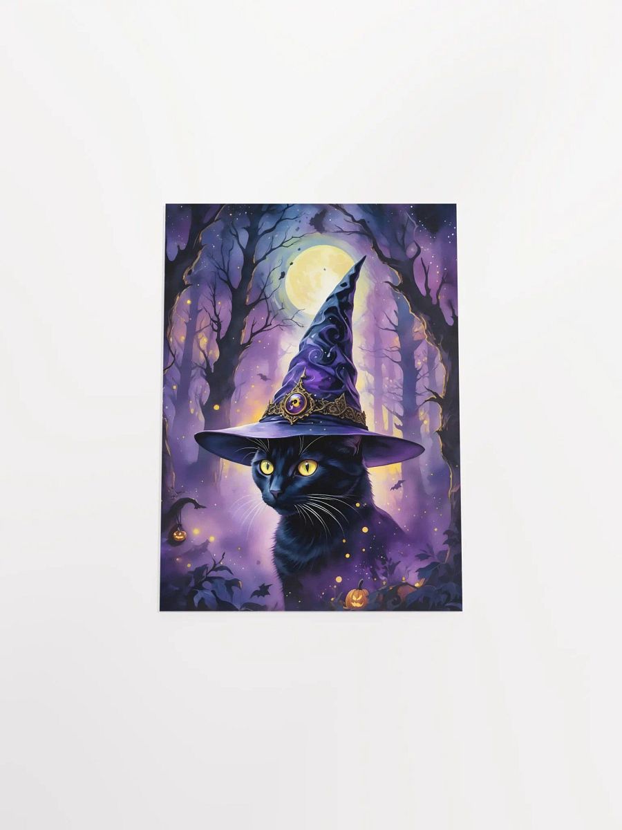 Black Cat In Wizard Hat Poster product image (11)