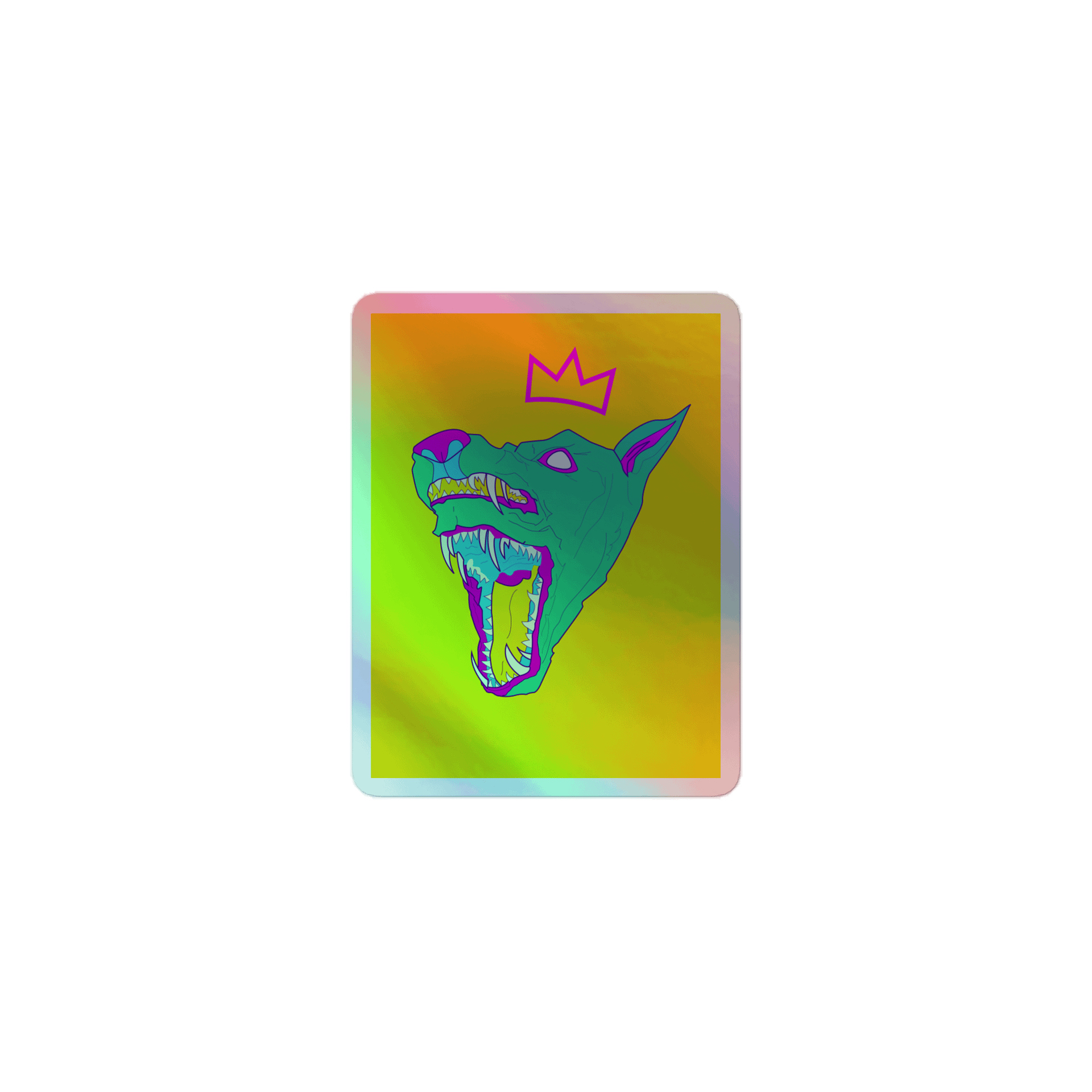 Pride holo sticker yellow product image (1)