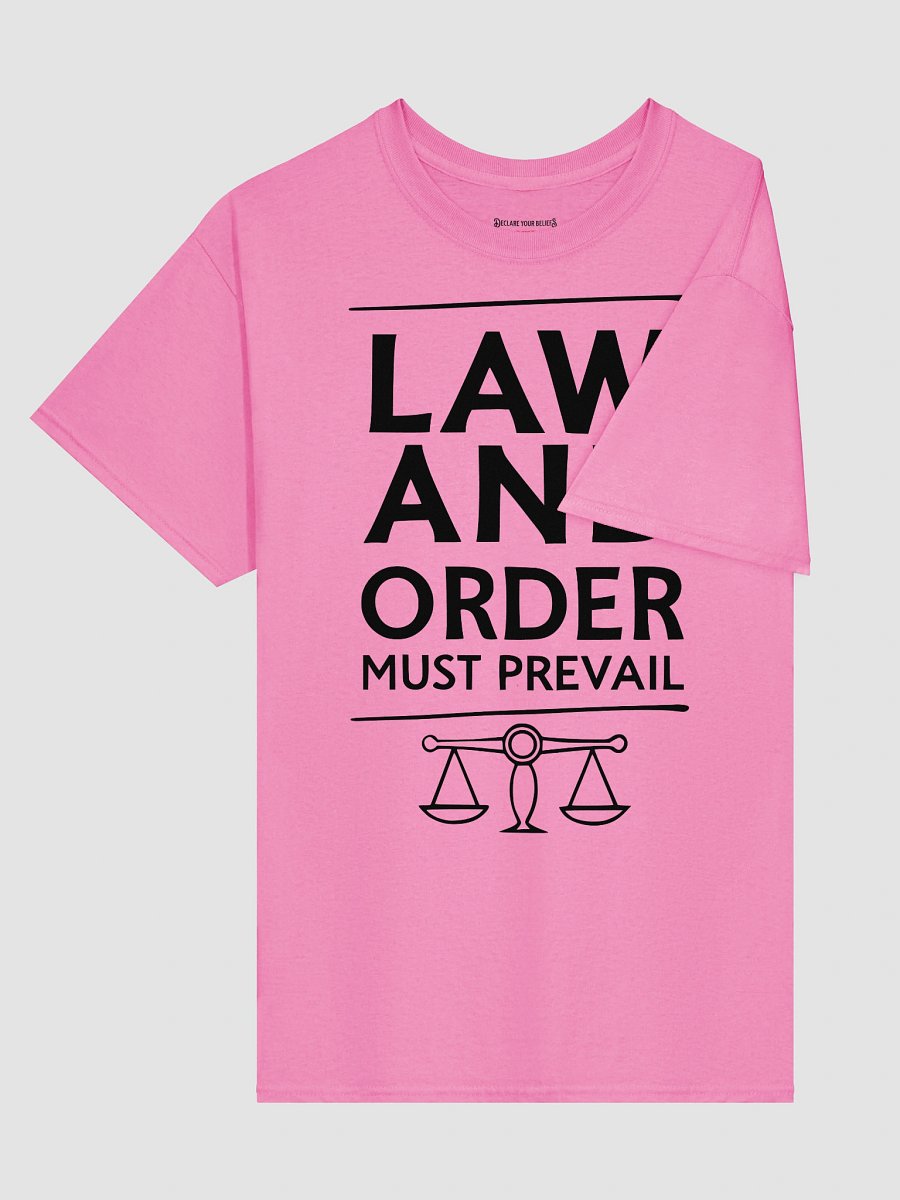 "Law & Order Must Prevail" Essential Truth Tee - Black Ink product image (3)