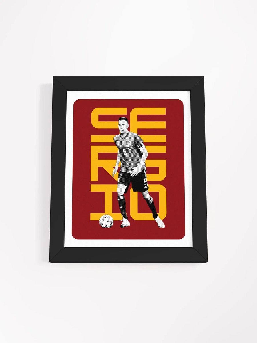 Sergio Busquets BW Spain Name Art Framed Print product image (3)