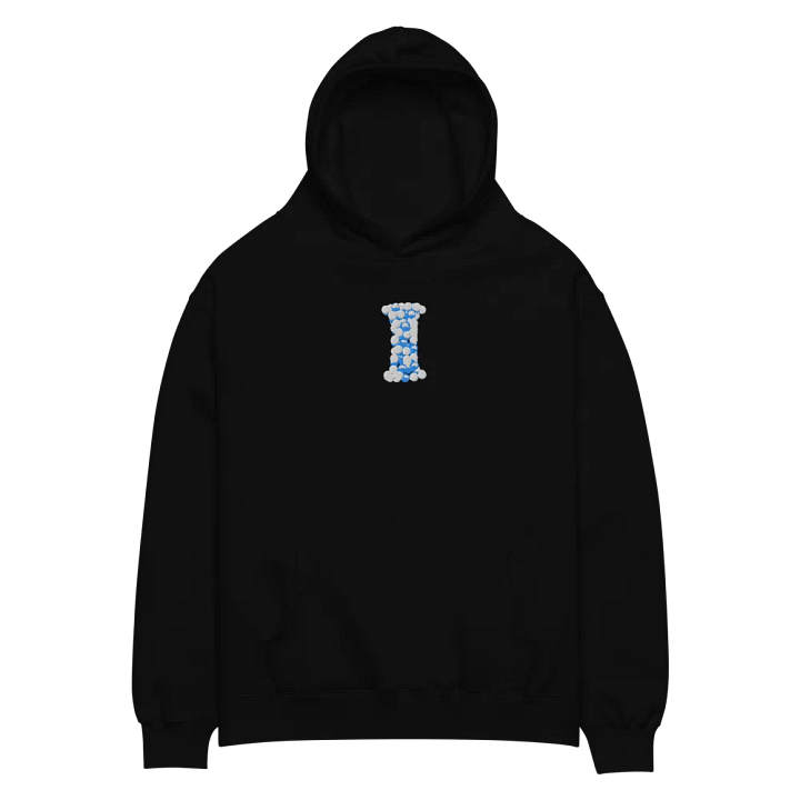 Initial Letter Of Name "I" is Embroidered Unisex Oversized Hoodie product image (2)