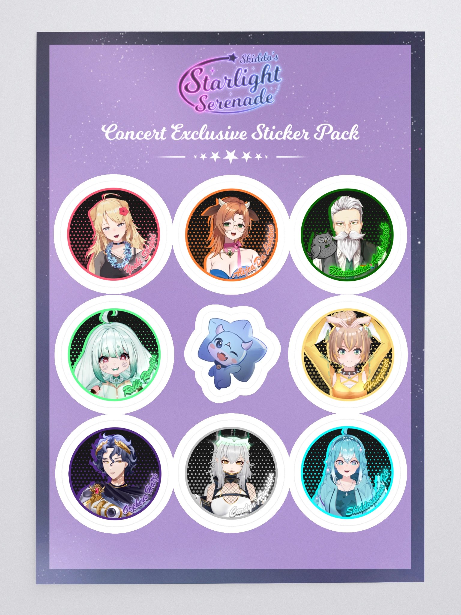 Skiddo's Starlight Serenade Concert Kiss Cut Sticker Sheet product image (3)